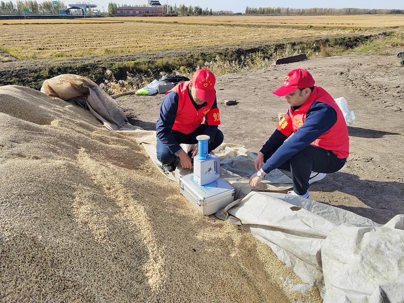 青年志愿者到田间地头为种植户科学测水严把新粮安全关.jpg